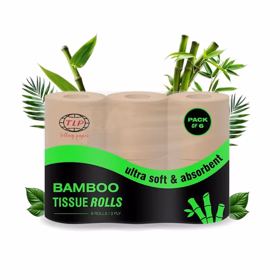 Núcleo de rolo padrão Fabricantes de rolo de papel higiênico personalizado Lenço de papel virgem polpa de bambu