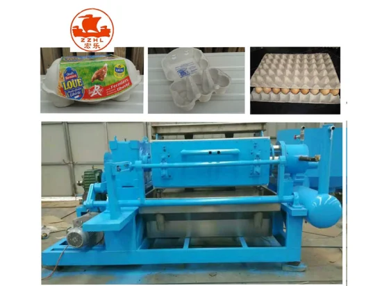 Máquina para fabricar bandeja de ovo de papel 1000 peças por hora caixa de papelão linha de produção de bandeja de ovo